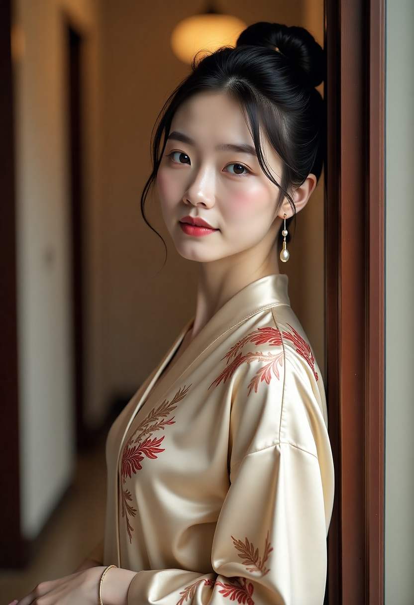 洗衣木盆与窗光